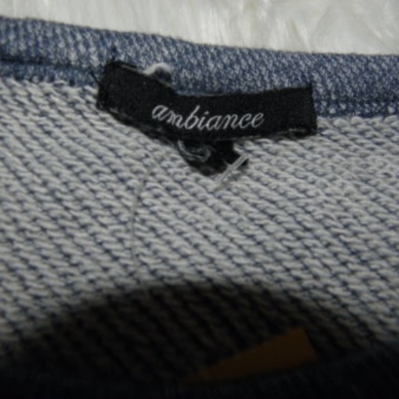 Cute heathered blue cropped Tee Shirt Top - Picture 4 of 6